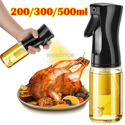 Oil Spray Dispenser – 200/300/500ml Nebulizer for Kitchen, Air-fryer, BBQ & Cooking