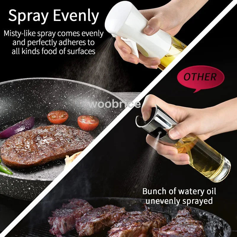 Oil Spray Dispenser – 200/300/500ml Nebulizer for Kitchen, Air-fryer, BBQ & Cooking